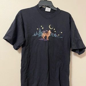 Wolf patched t-shirt
